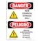 Signmission Safety Sign, OSHA Danger, 14" Height, New Chemical Storage Only, Bilingual Spanish OS-DS-D-1014-VS-2031 - alternate 1